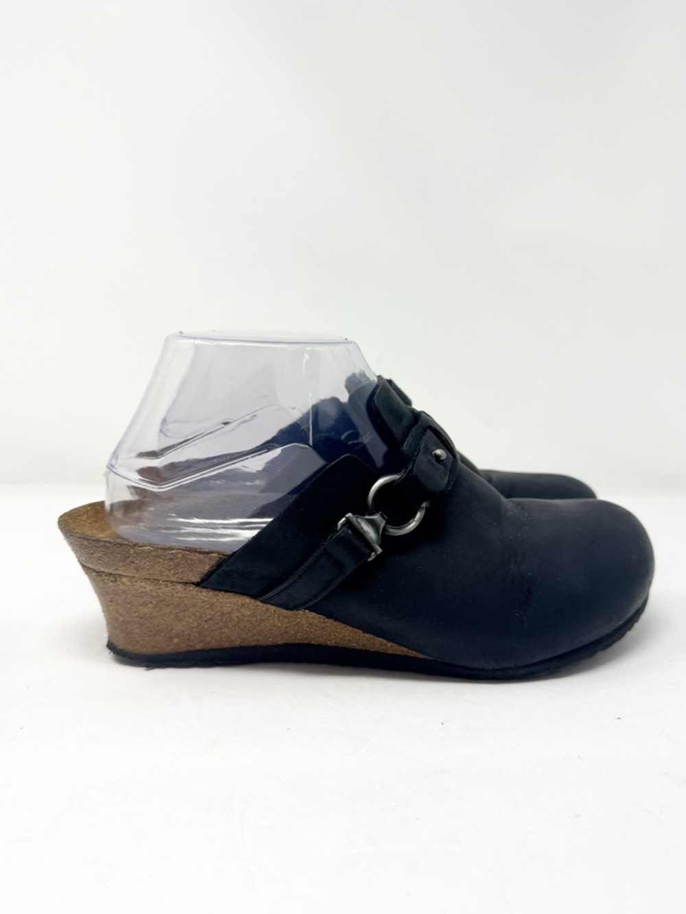 Birkenstock Papillio Dana Oiled Leather Wedges Black Size 38 - Picture 2 of 10